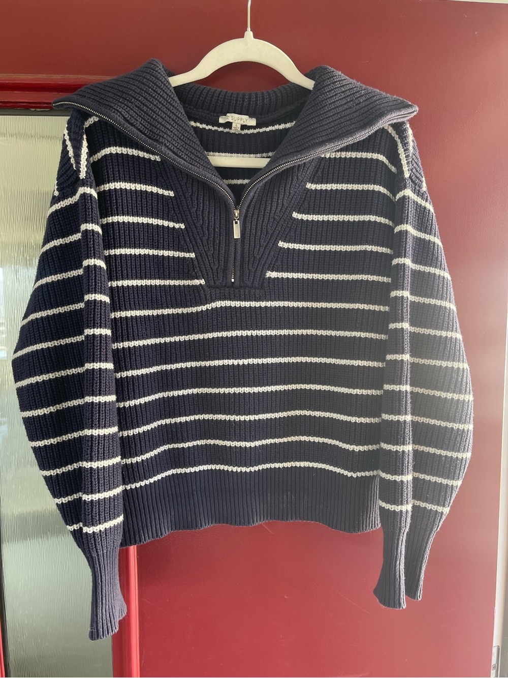 Z Supply “Captain Navy” Villa Half Zip Sweater